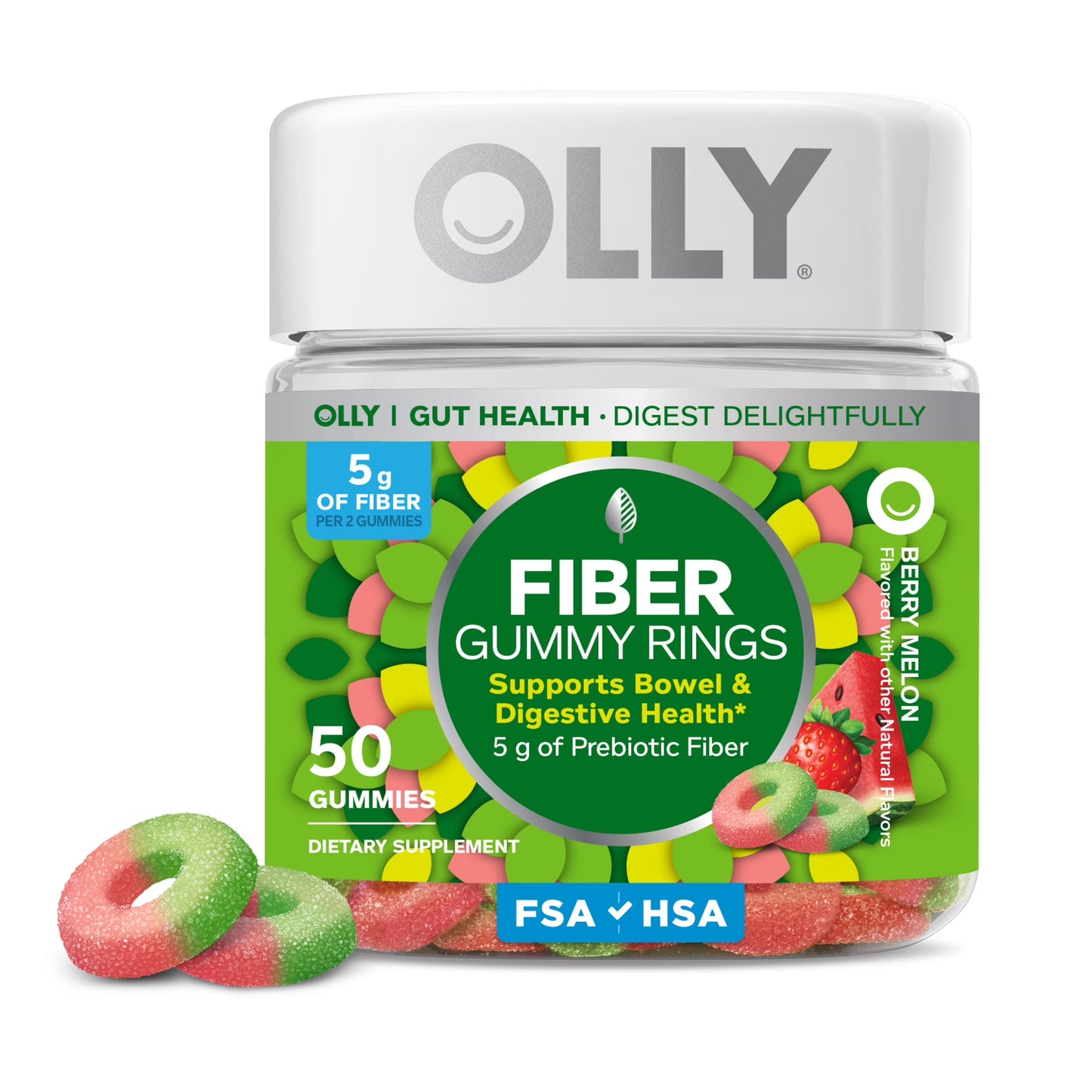 OLLY Fiber Gummy Rings - 50ct