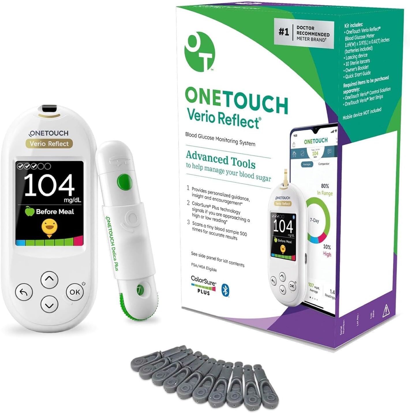 One Touch Verio Meter Reflect Value Pack Starter Kit - Sterling Distributors