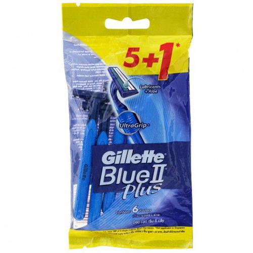 Gillette Blue 2 Plus Razors Pack of 6 Razors Case of 12 - Sterling Distributors