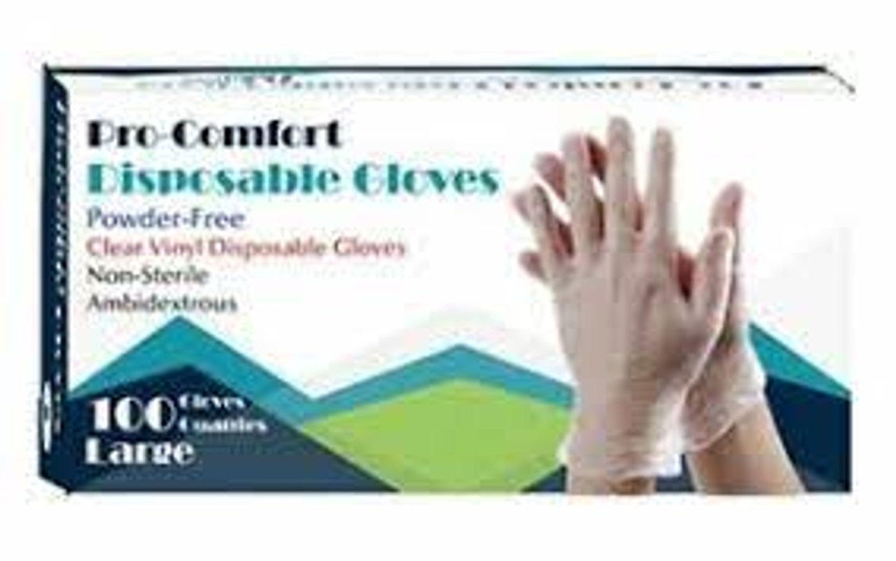 ProComfort Vinyl Disposable Vinyl Gloves Medium - Sterling Distributors