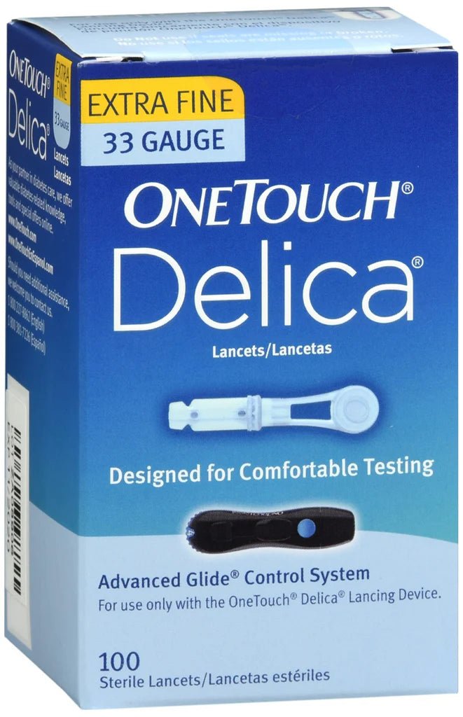 One Touch Delica Lancet 33g 100/Box - Sterling Distributors