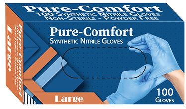 Pure - Comfort Disposable Vinyl Large Gloves - Sterling Distributors