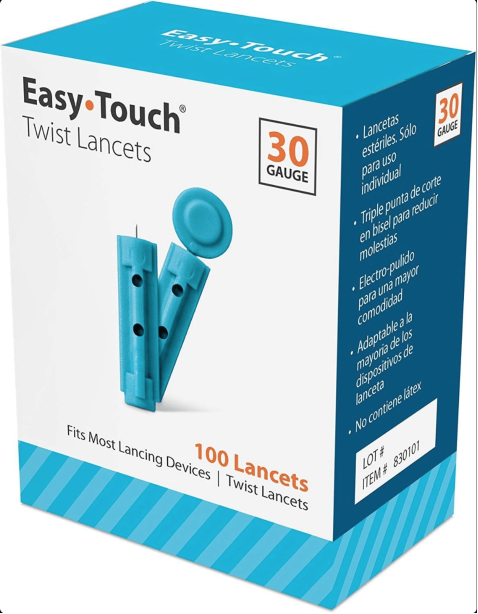 Easy Touch 30g Twist Lancets 100/Box - Sterling Distributors