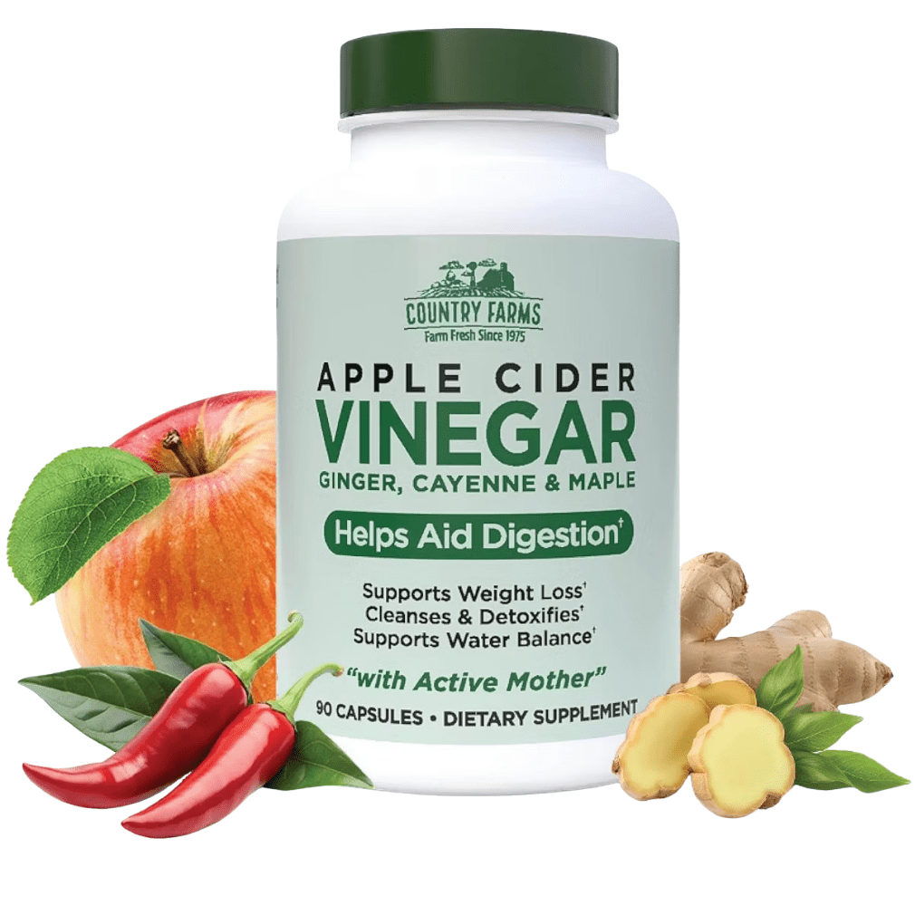 Country Farms Apple Cider Vinegar 500 mg. Capsules 90ct - Sterling Distributors