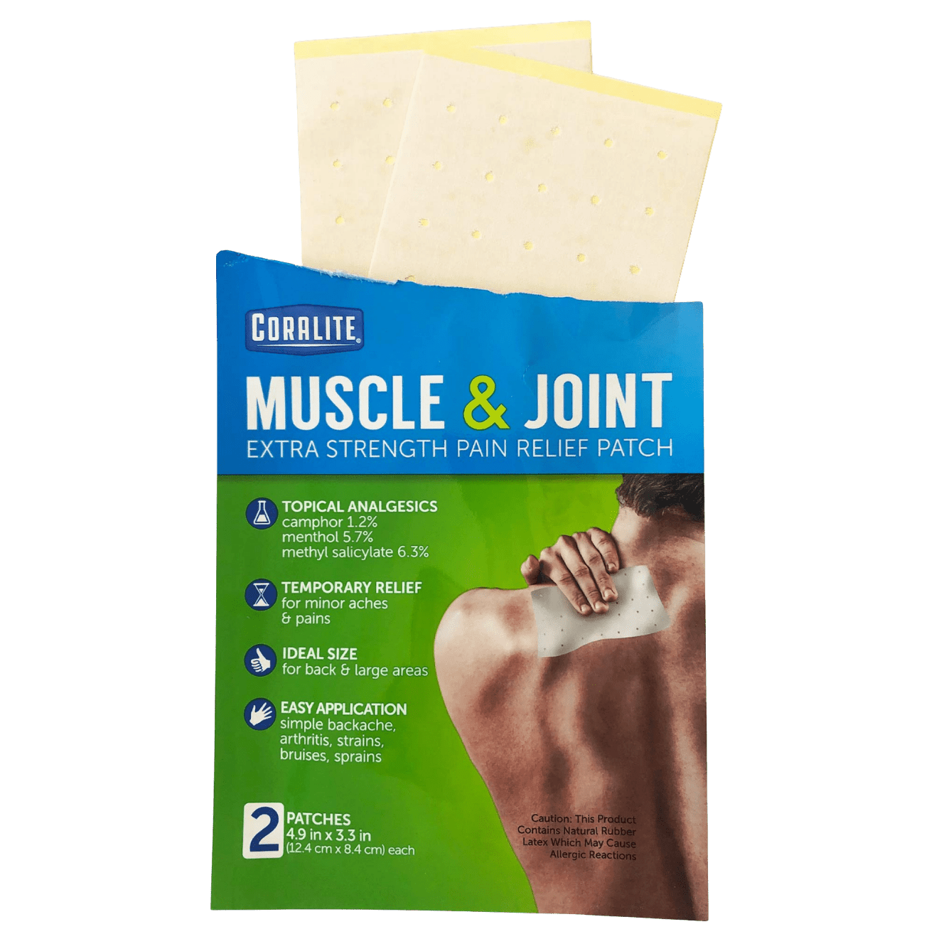 Coralite Muscle & Joint Extra Strength Pain Relieving Patch Pack/2 - Sterling Distributors