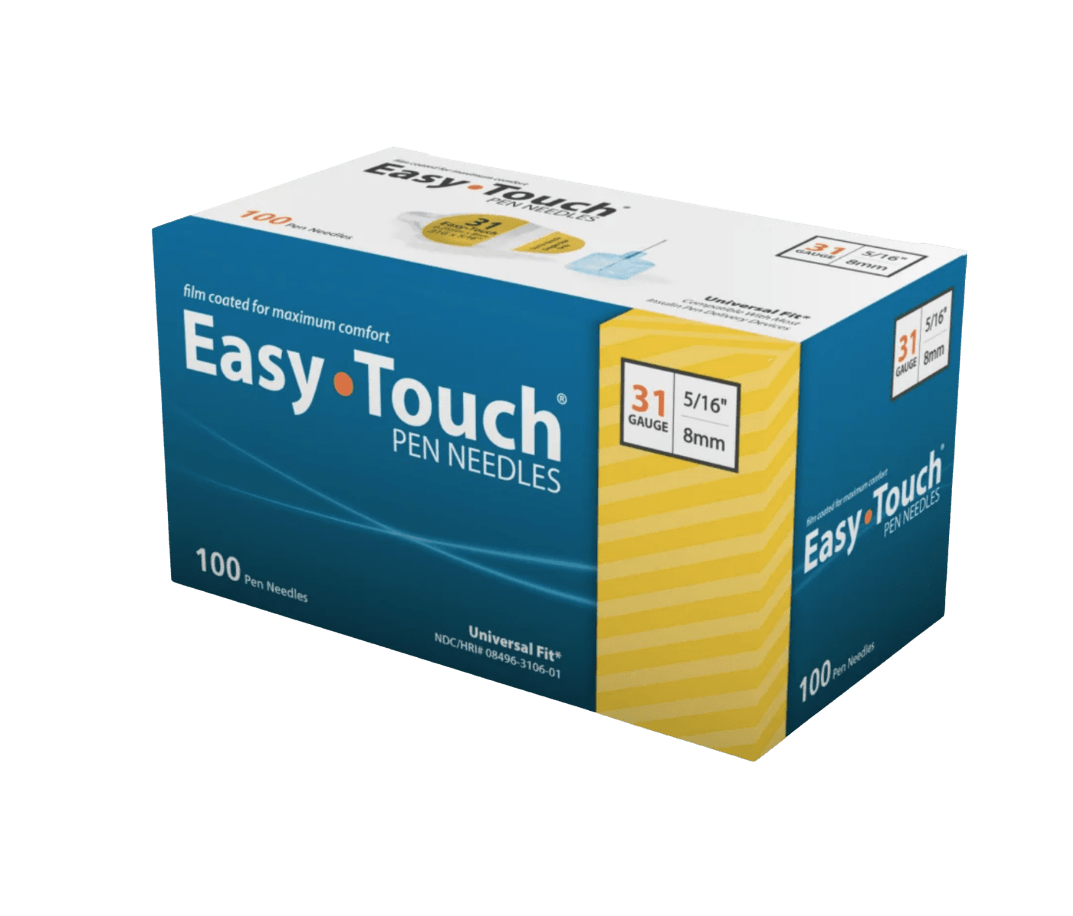 EasyTouch Pen Needle 31G 8mm 5/16" Length 100ct - Sterling Distributors