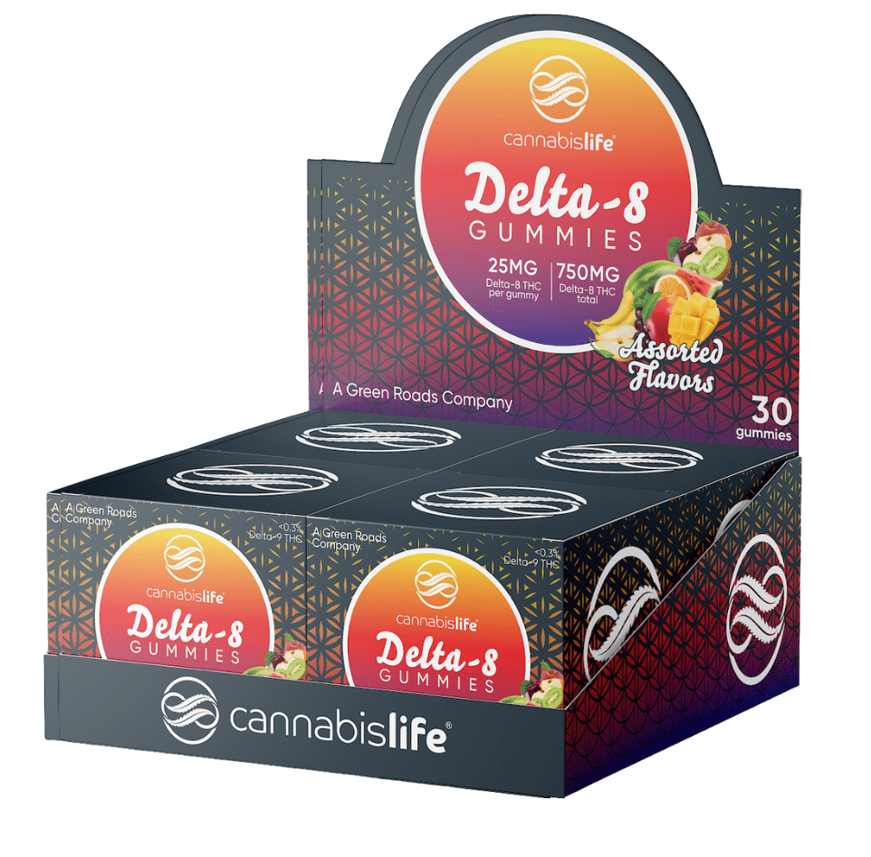 Cannabis Life Delta 8 Gummies Assorted Flavor 750mg 30ct - Case of 4 - Sterling Distributors