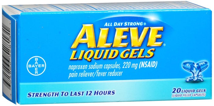 Aleve Liquid Gels 220mg 20ct case of 3 - Sterling Distributors