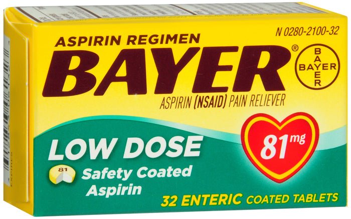 Bayer Low Dose 81mg 32ct Case of 3 - Sterling Distributors