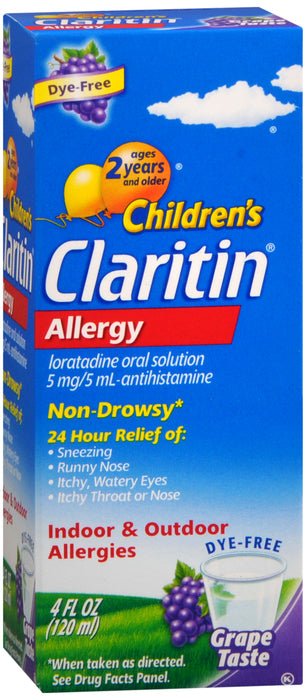 Claritin Childrens 24 Hour Allergy Grape Syrup 4oz - Sterling Distributors