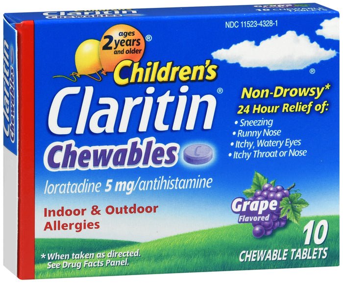 Claritin Children's Chewables Grape 10ct 5mg - Sterling Distributors
