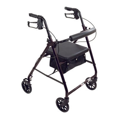 Probasics Aluminum Rollator 6in Wheels 300lb Capacity Black - Sterling Distributors