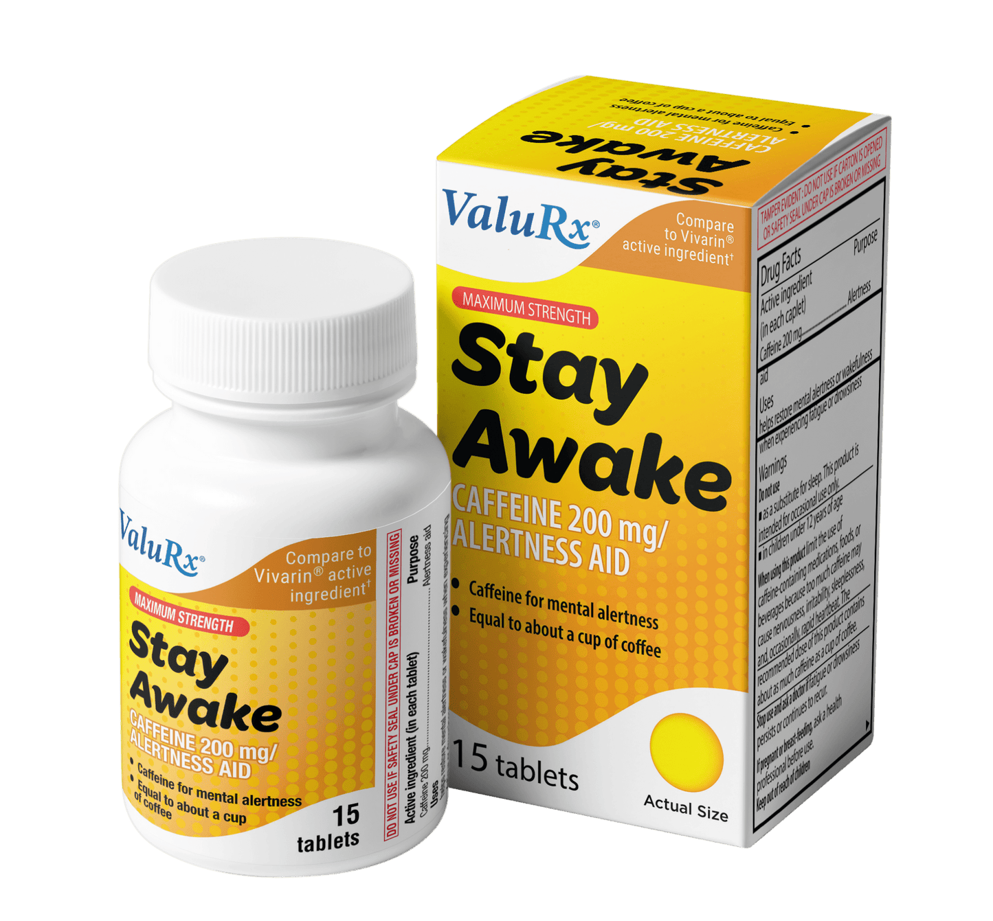 ValuRx Alertness Caffeine Tablets - Sterling Distributors