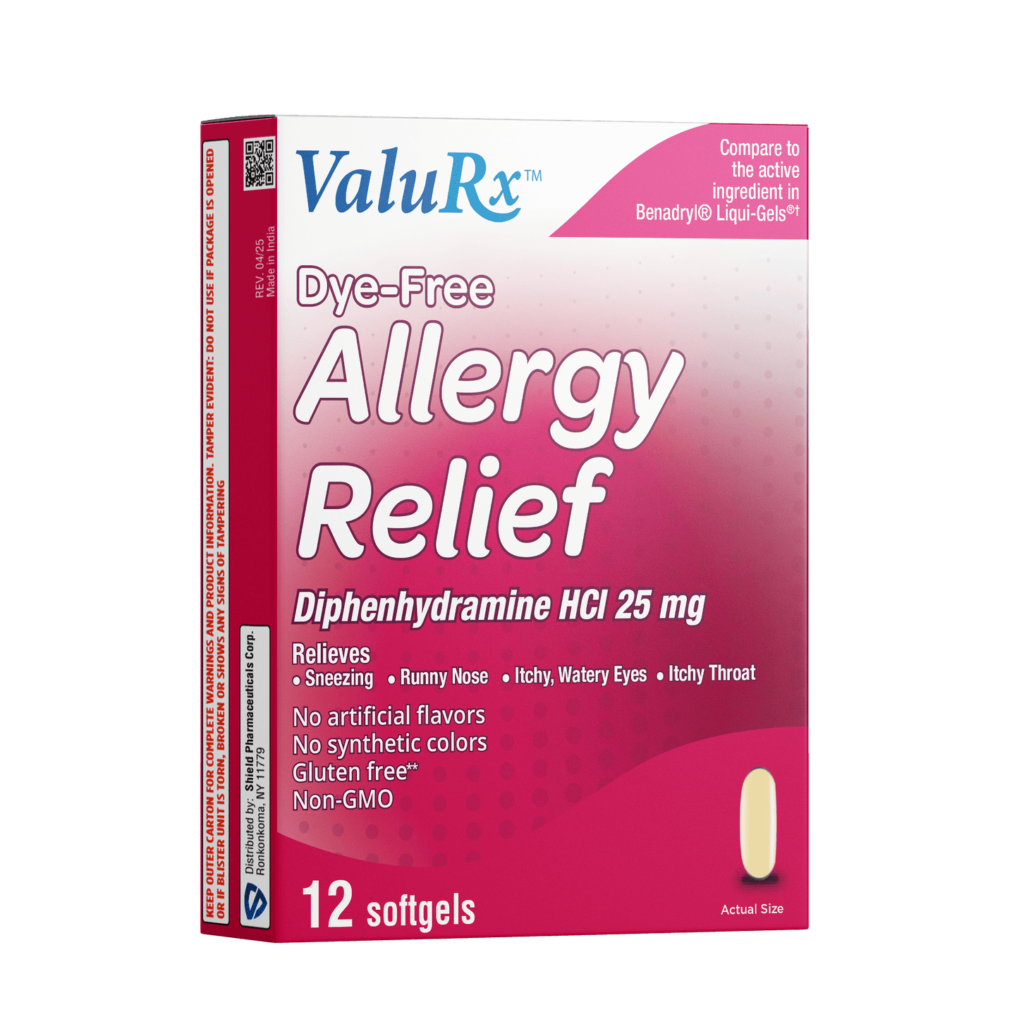 ValuRx Dye - Free Allergy Relief Softgels - Sterling Distributors