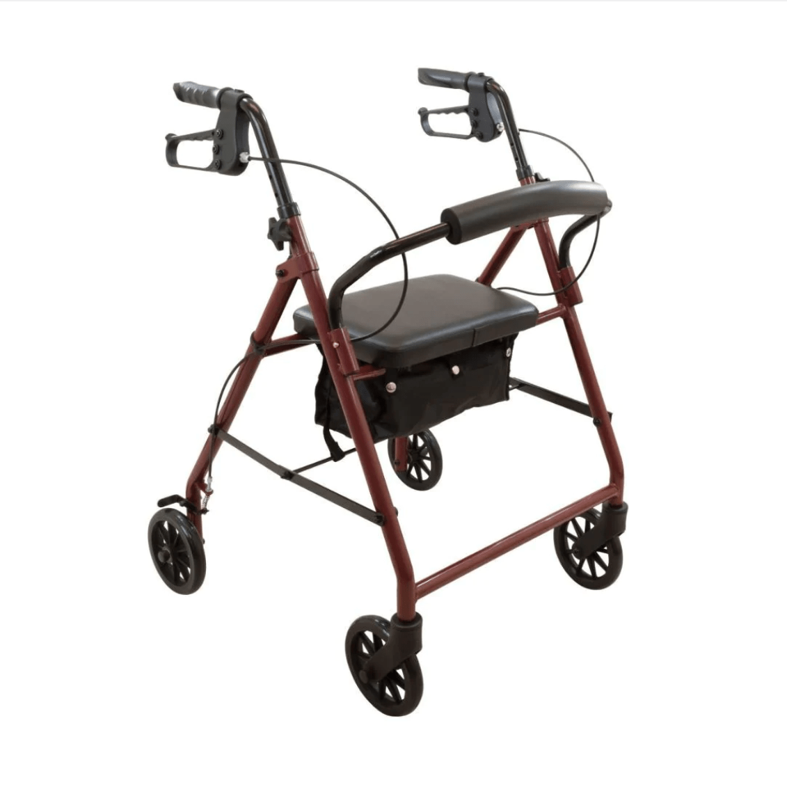 Compass Rollator Steel Burgundy Knock Down