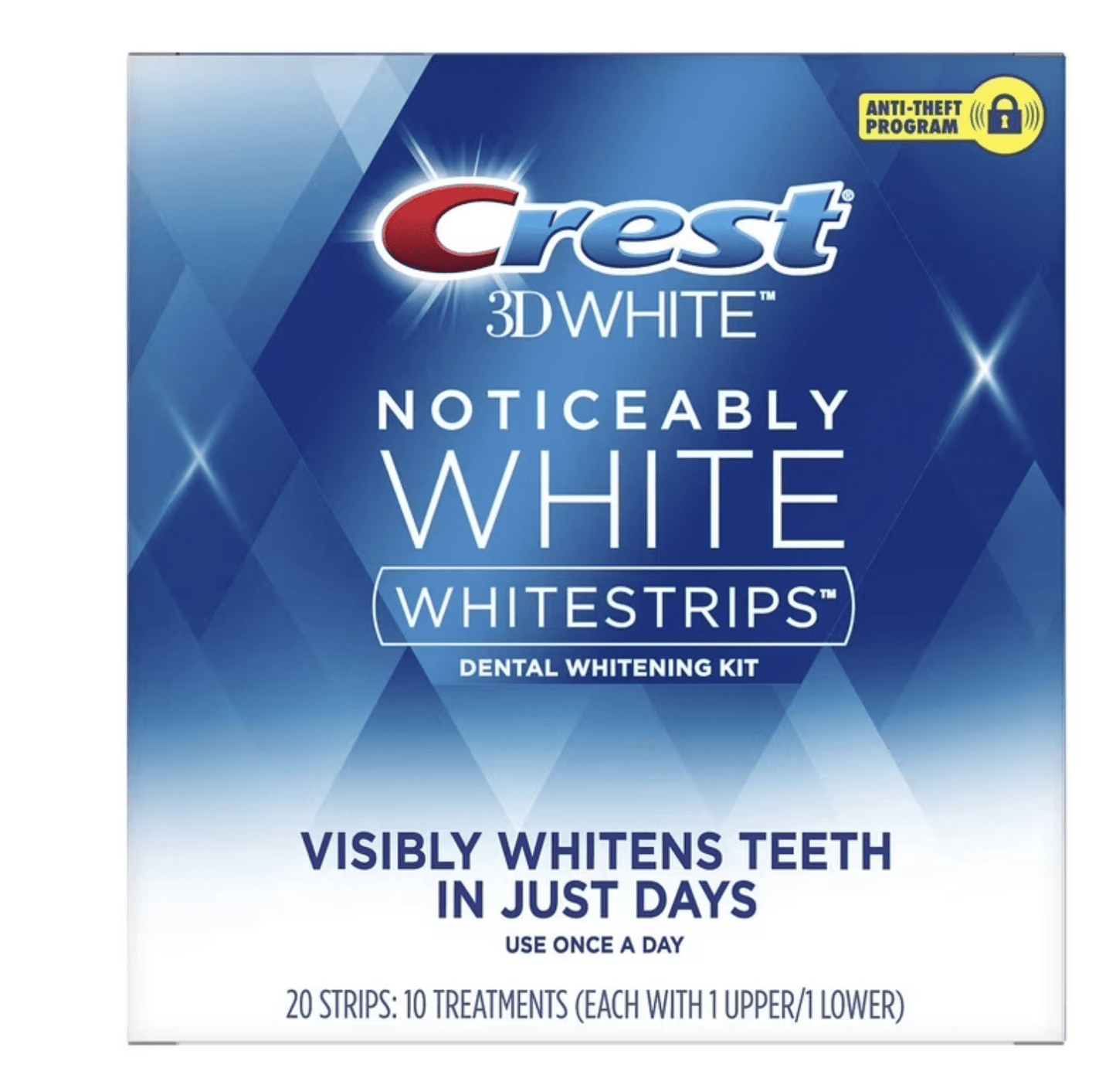 Crest 3D Whitestrips Teeth Whitening Kit, 10 Treatments, 20 Strips - Sterling Distributors