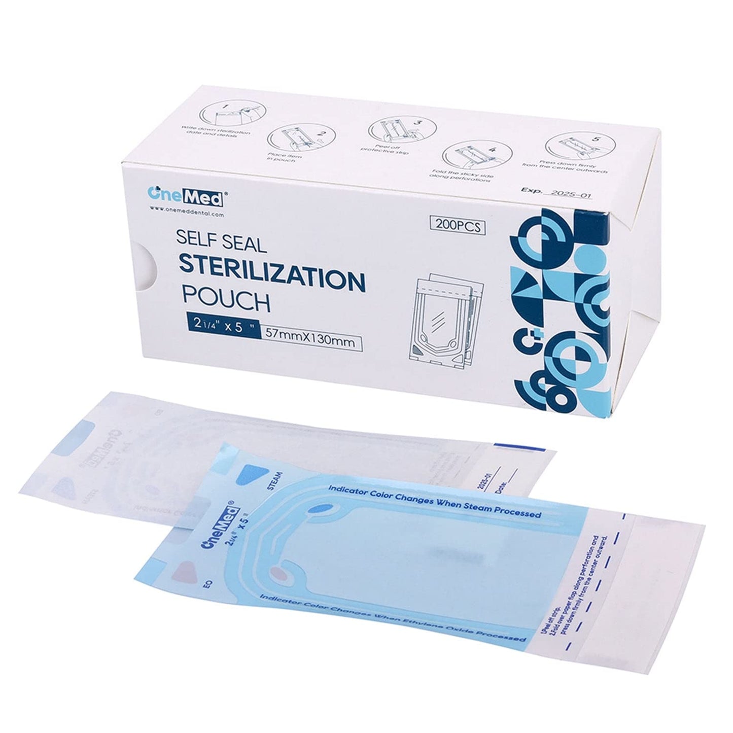 Self Seal 2 1/4 x 5 Sterlization Pouches