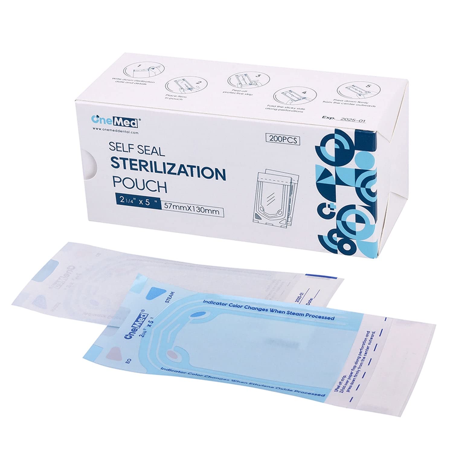 Self Seal 2 1/4 x 5 Sterlization Pouches - Sterling Distributors