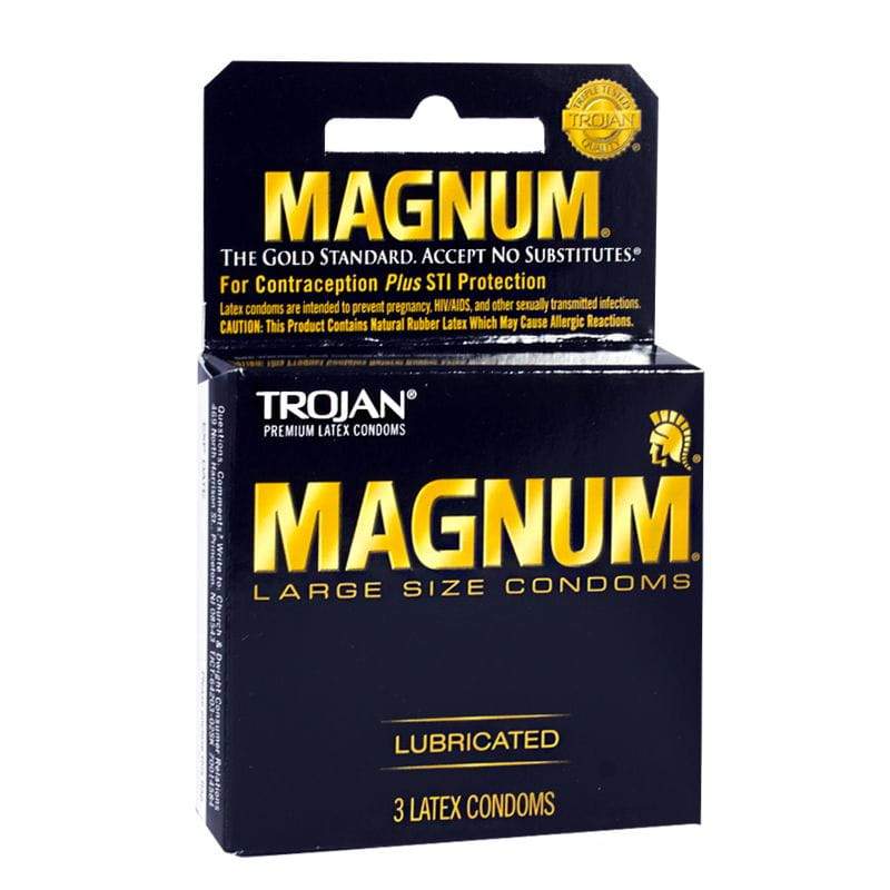 Trojan Condoms Magnum 3/Pack Case of 6 - Sterling Distributors