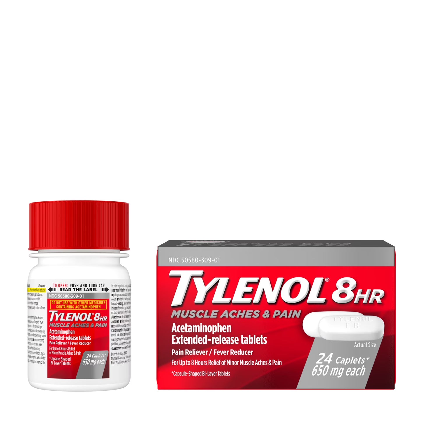 Tylenol 8 Hour Muscle Aches & Pain Tablets 24 ct