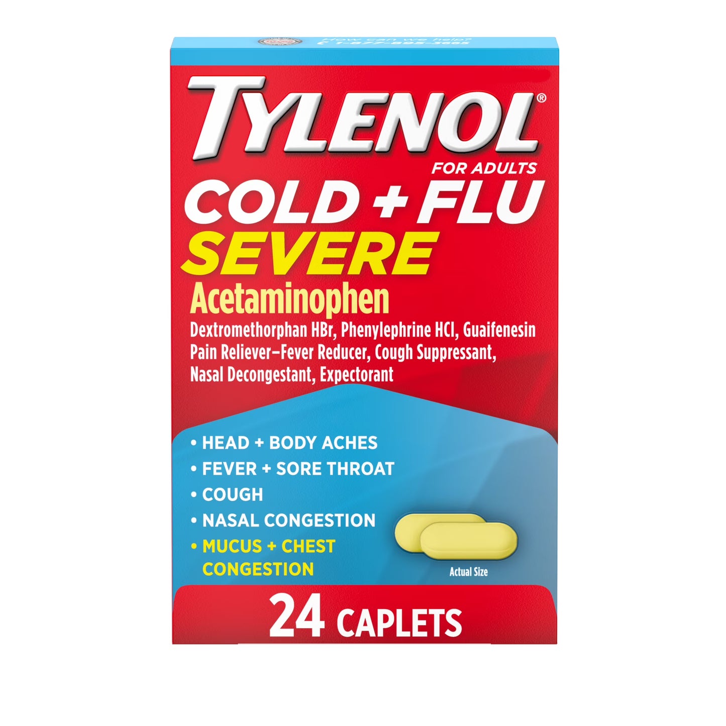 Tylenol Cold + Flu Severe Caplets 24 ct