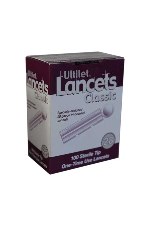 Ultilet Lancets 28g Classic (Twist Top) 100/Box - Sterling Distributors