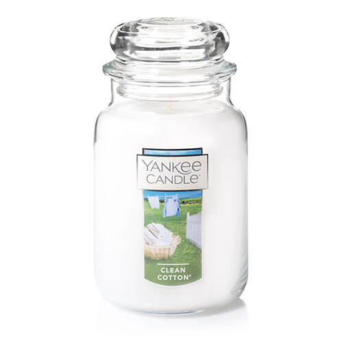 Yankee Candle Clean Cotton Large 22oz Glass - Sterling Distributors
