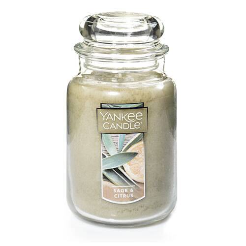 Yankee Candle Sage and Citrus Large 22oz Glass - Sterling Distributors