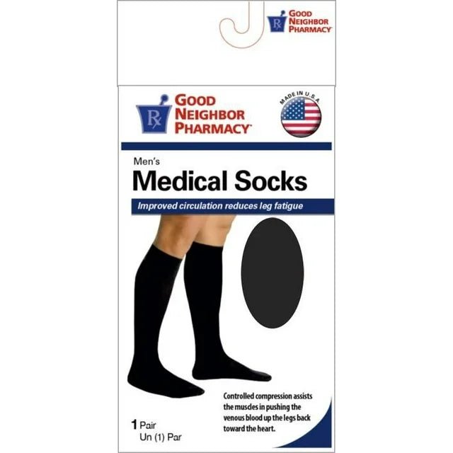 GNP Knee High Men's Sock 8-15mmHg Black Large