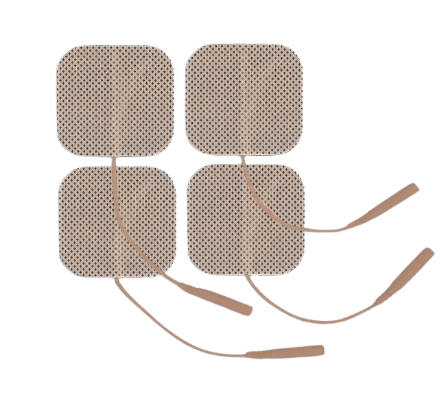 Roscoe Medical 2in x 2in Square Tan Cloth Electrodes (4/Pk) - Sterling Distributors