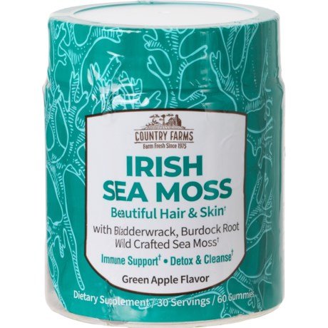 Country Farms Irish Sea Moss - Green Apple Gummies - Sterling Distributors