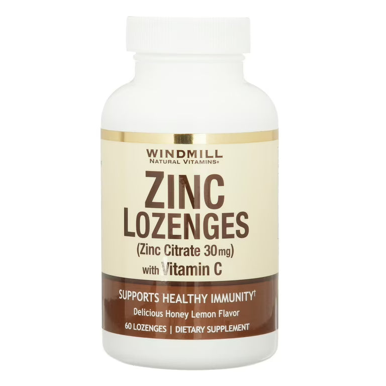 Windmill Zinc Lozenges with Vitamin C - Honey Lemon