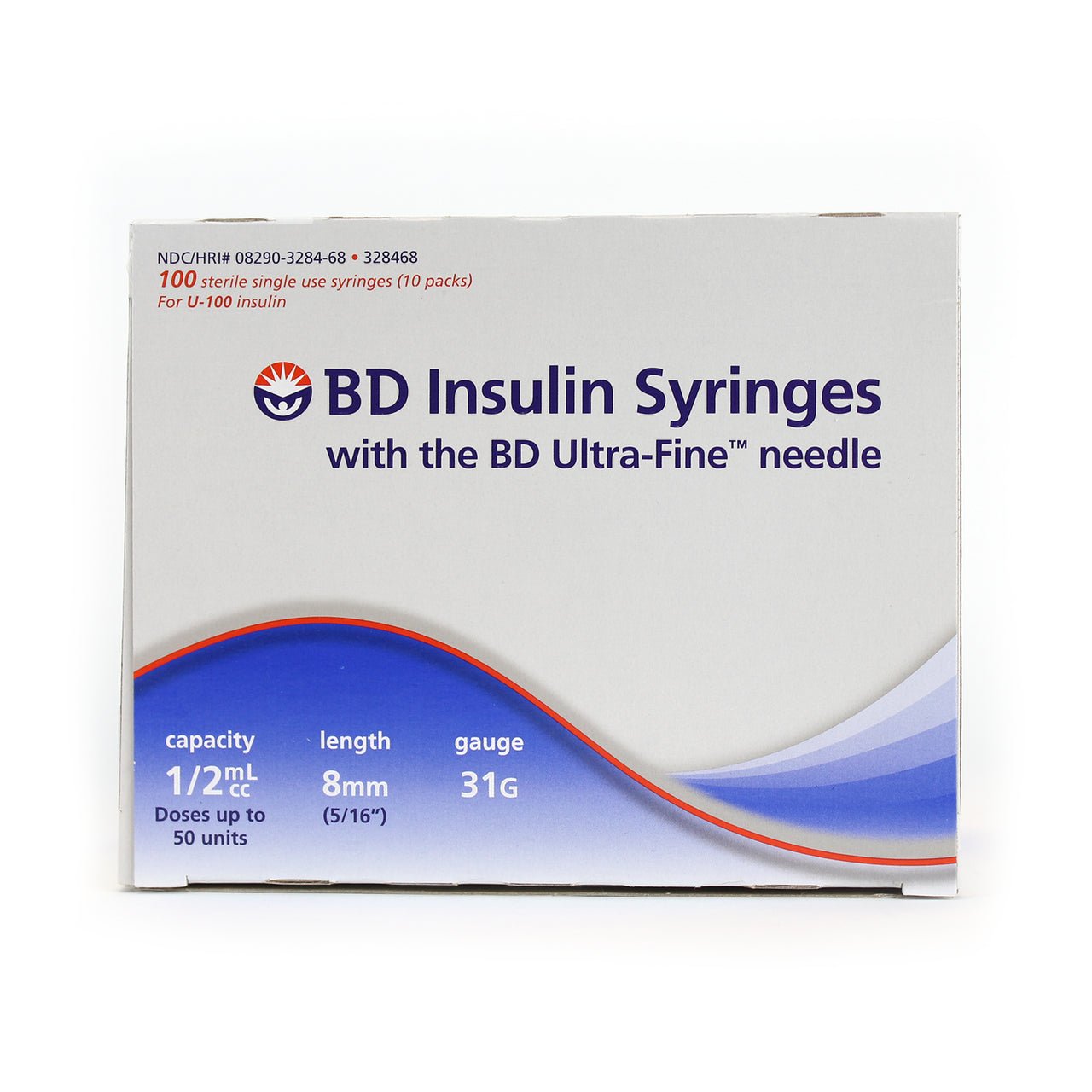 BD Ultra Fine Insulin Syringe 0.5cc 31g 8mm