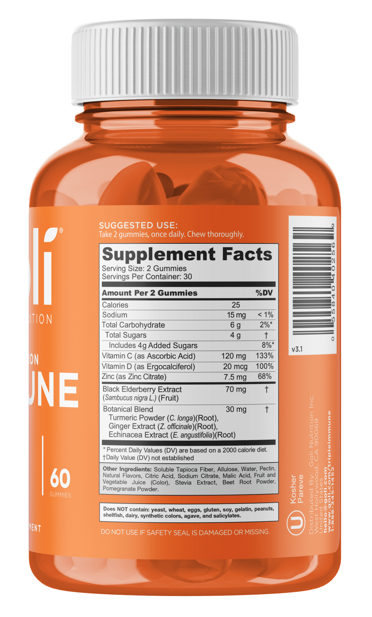 Goli Triple Action Immune Gummies 60ct - Sterling Distributors