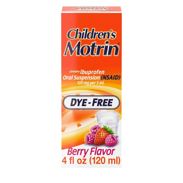 Motrin Children's Dye Free Oral Suspension Berry 4oz - Sterling Distributors