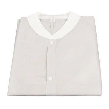 Lab Coat w/o Pockets; White Large 10pcs - Sterling Distributors