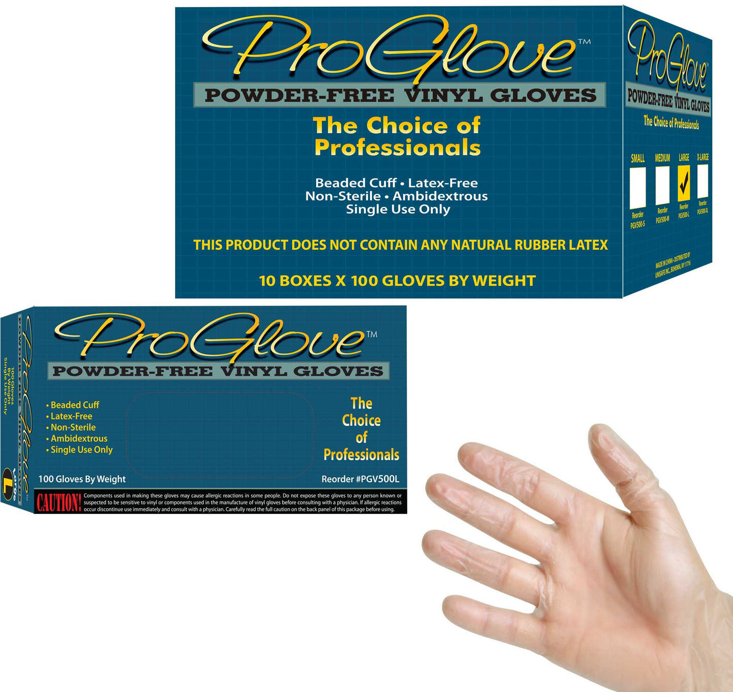 ProComfort Vinyl Disposable Vinyl Gloves Large