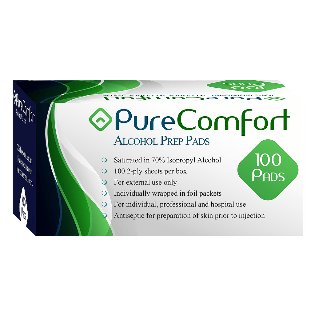Homeaide Pure Comfort Alcohol Prep Pads - Sterling Distributors