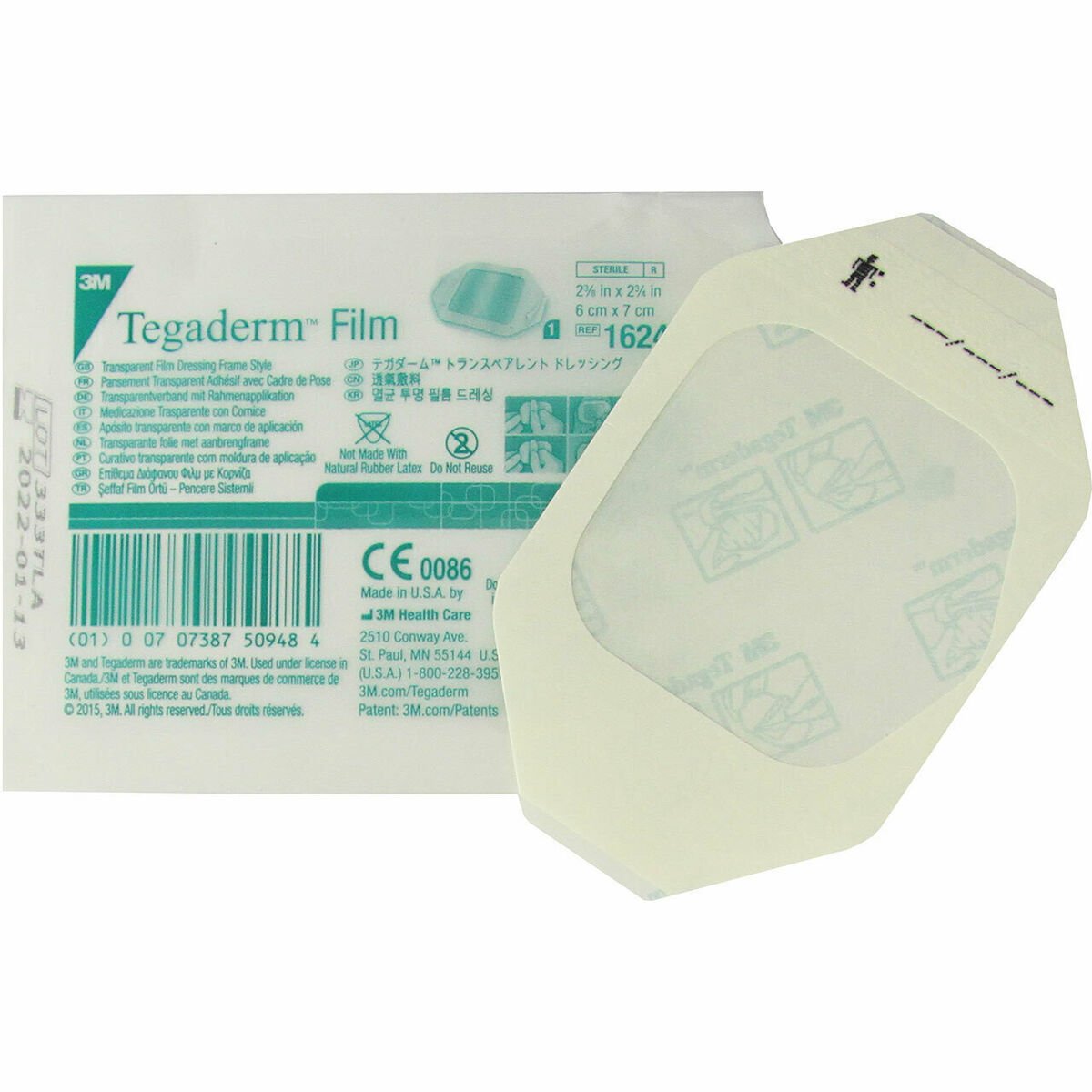 3M Tegaderm Film Dressing 2 - 3/8" x 2 - 3/4" - Sterling Distributors