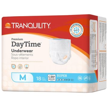 Tranquility Medium Premium Daytime Disposable Underwear (120 - 175lbs) Case of 72 - Sterling Distributors
