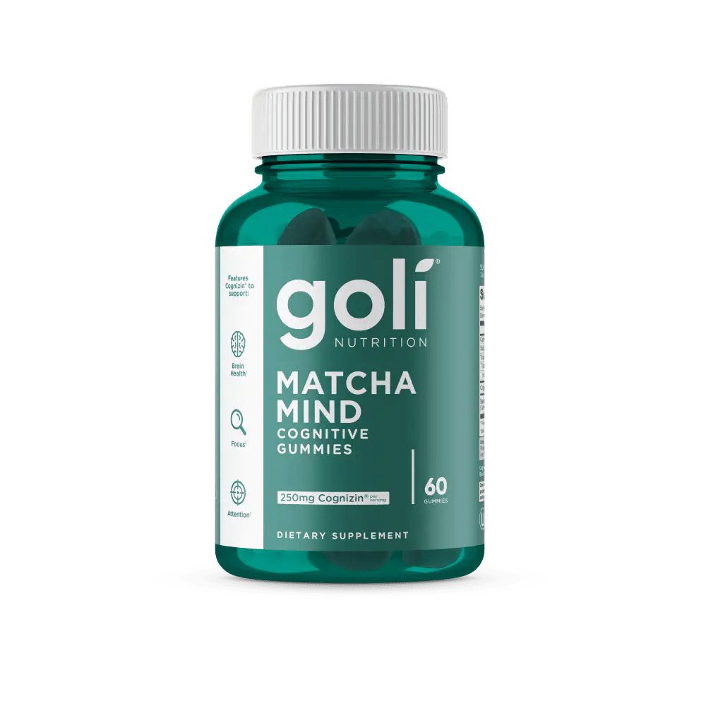 Goli Matcha Mind Cognitive Gummies 60ct  - Sterling Distributors