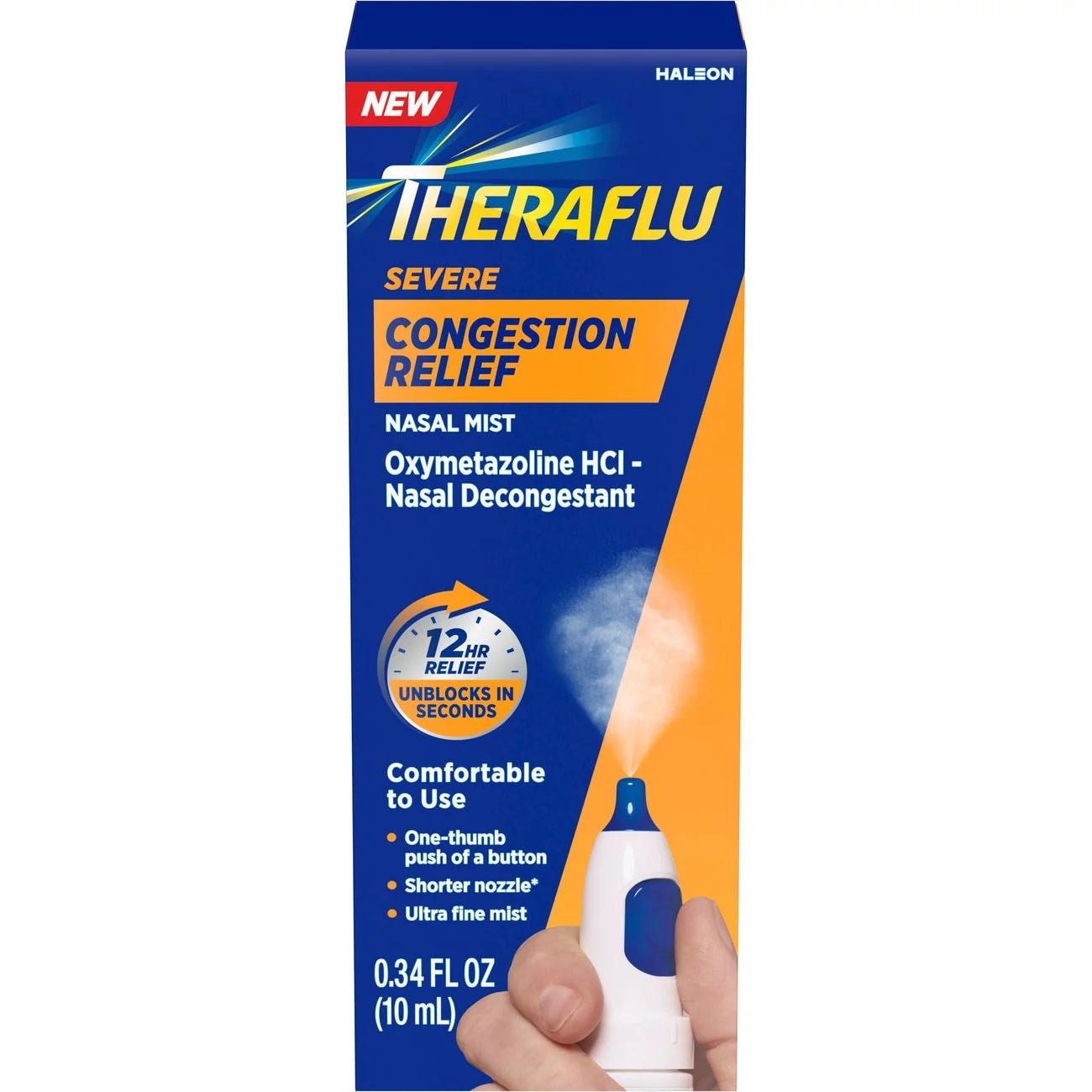 Theraflu Severe Congestion Relief Nasal Mist 0.34 fl oz - Sterling Distributors