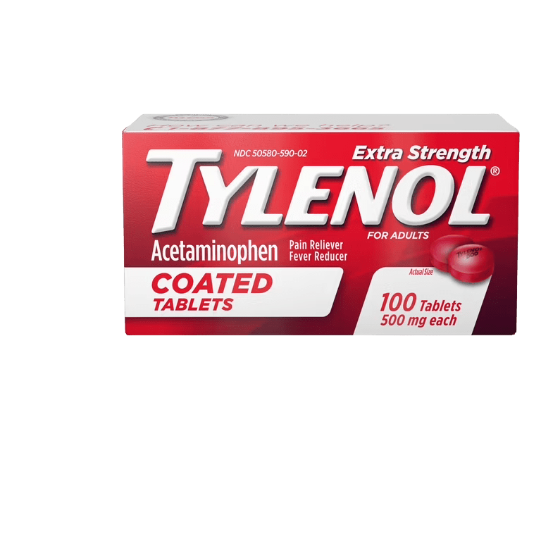 Tylenol Extra Strength 500mg Coated Tablets 100ct - Sterling Distributors
