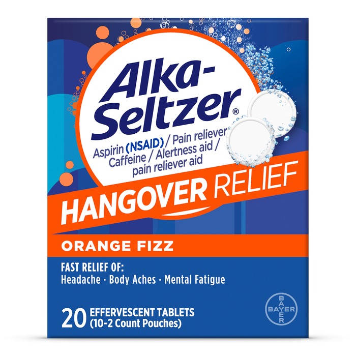 Alka Seltzer Hangover Relief Orange Fizz Tab 20ct