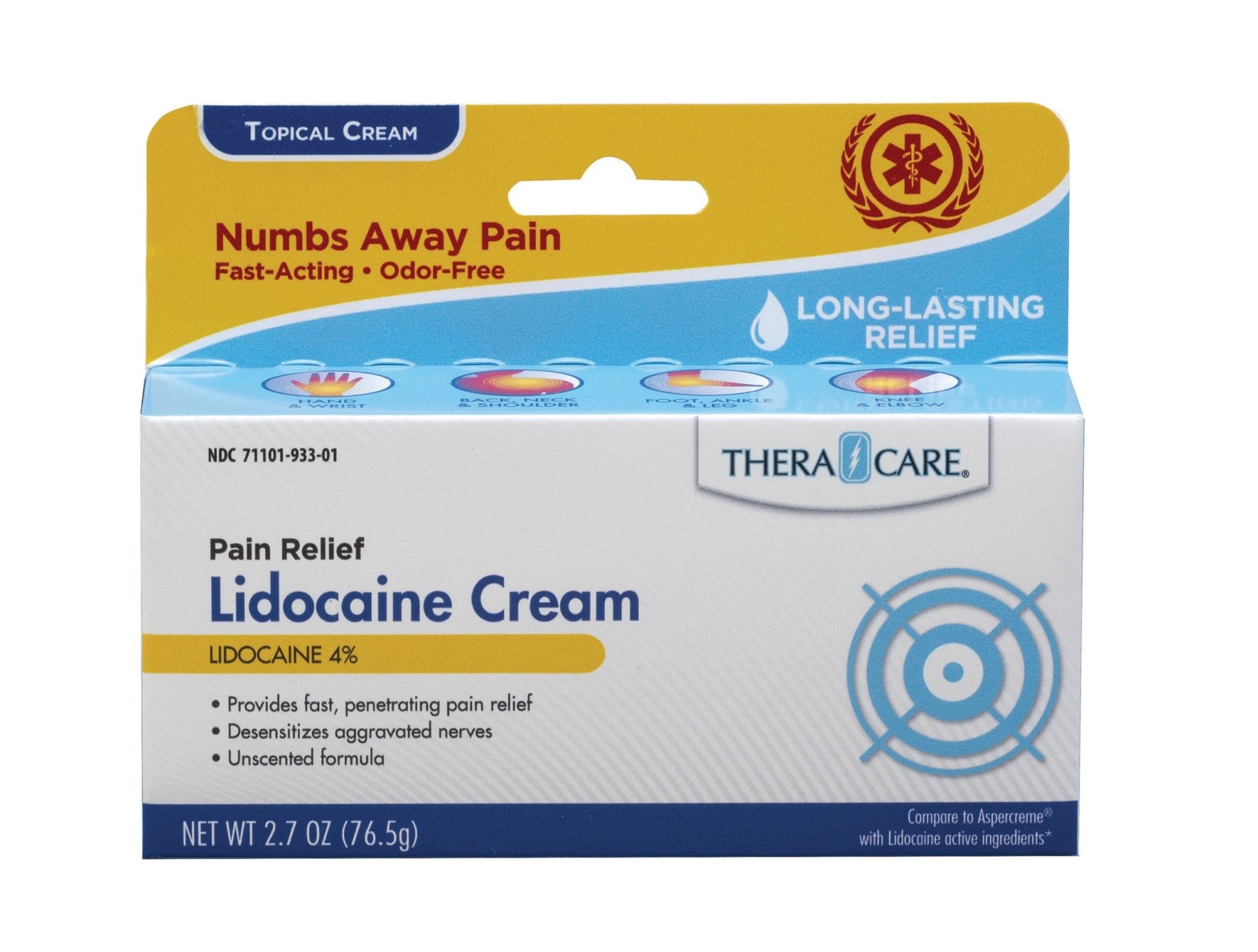 TheraCare Lidocaine Cream 4% 2.7oz - Sterling Distributors