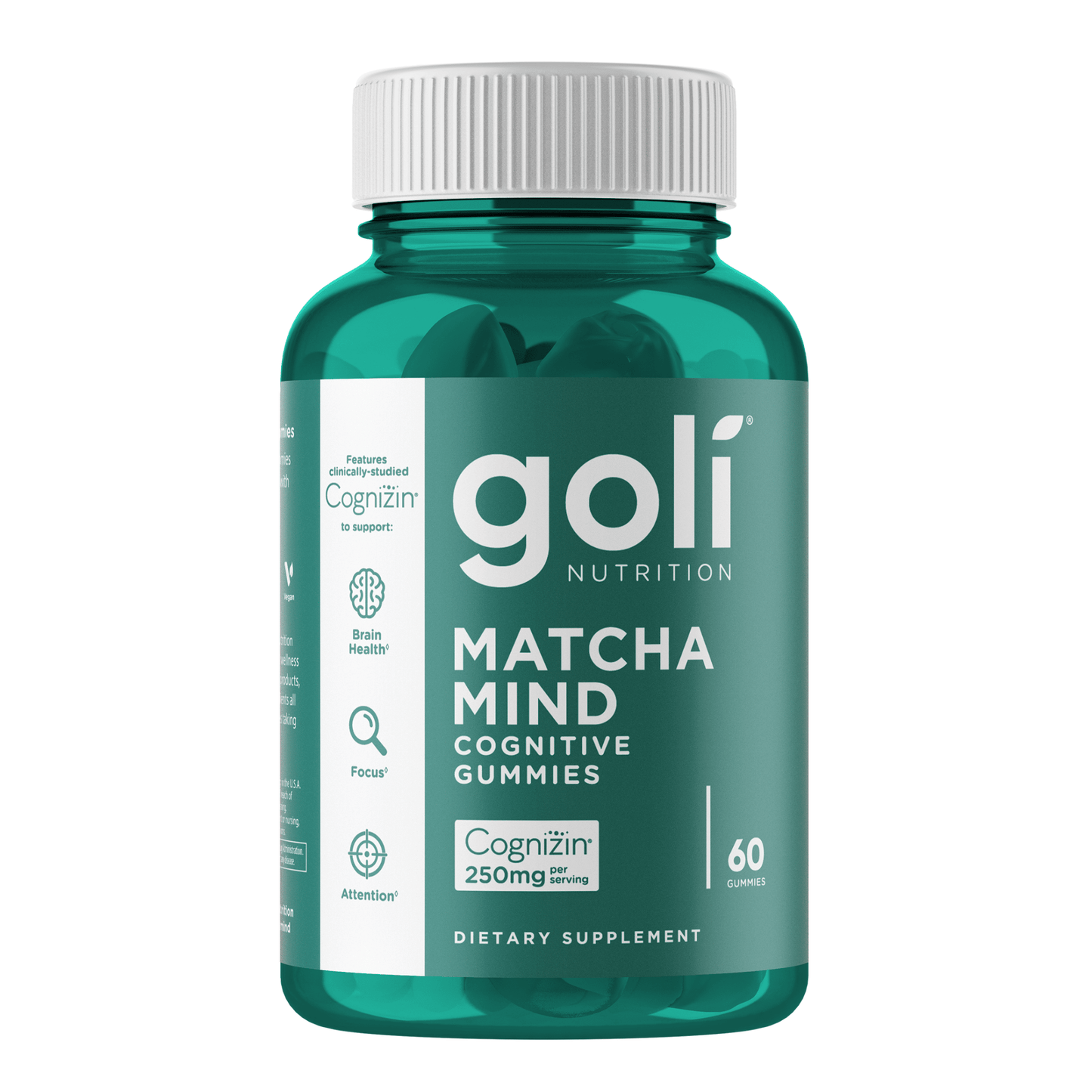Goli Matcha Mind Cognitive Gummies 60ct  - Sterling Distributors