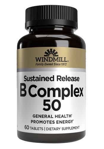 Windmill Sustained Release B Complex 50 Tablets - Sterling Distributors