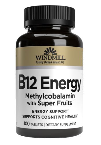Windmill B12 Energy with Super Fruits Tablets - Sterling Distributors