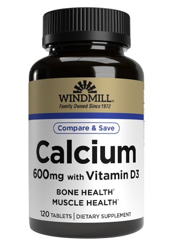 Windmill Calcium 600 mg with Vitamin D3 Tablets - Sterling Distributors