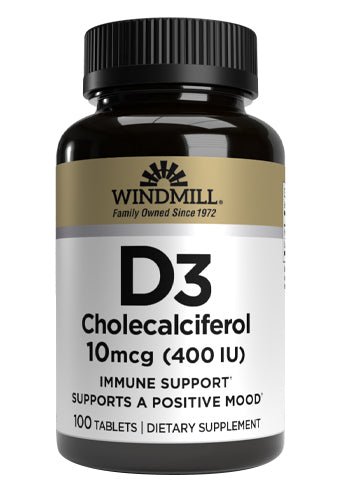 Windmill D3 10 mcg (400 IU) Tablets - Sterling Distributors